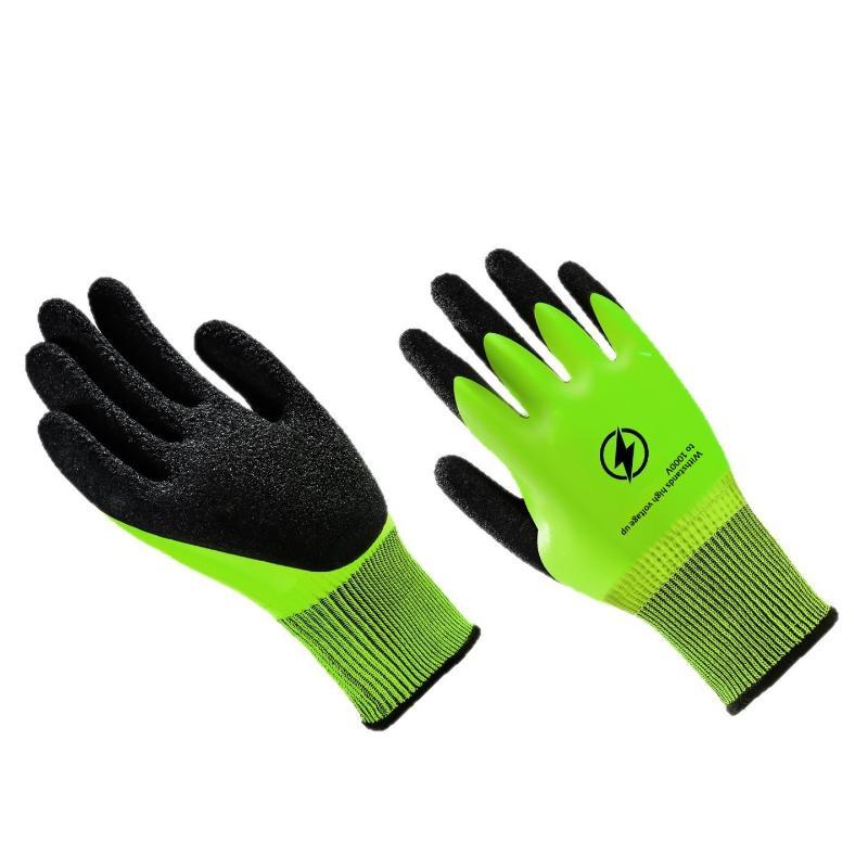 Electrician Insulated Work Gloves 1000V 400V Waterproof Non-slip Breathable for Electrical Testing Operation