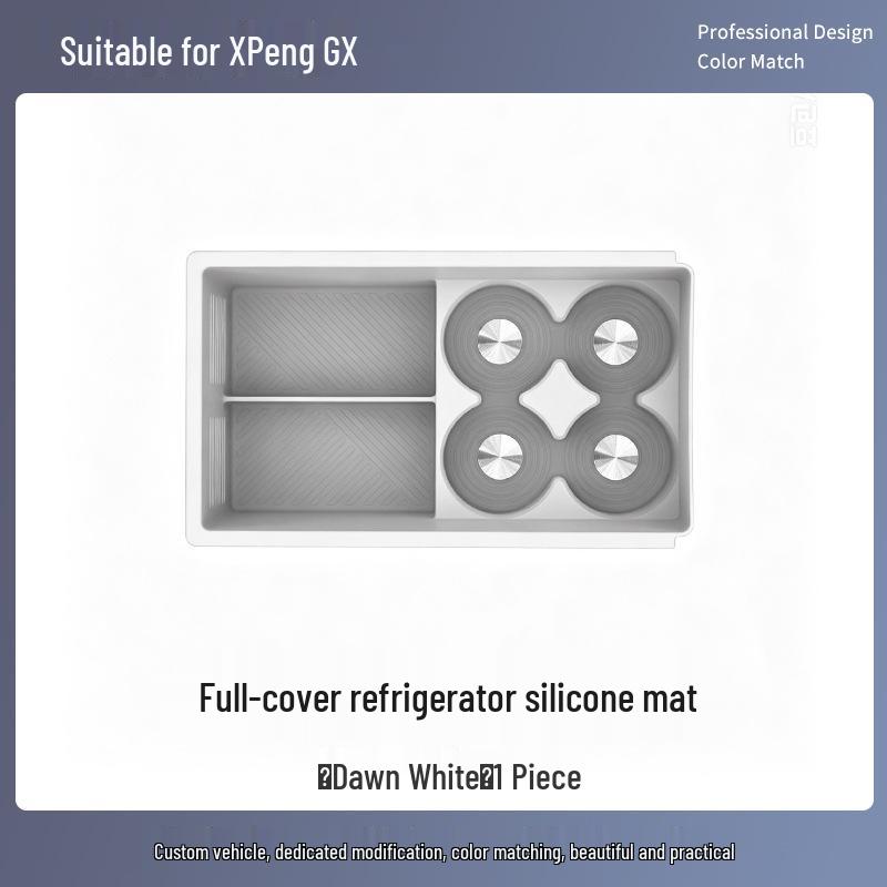 Silicone Mat for Xiaopeng GX Refrigerator: Full Coverage, Shockproof, 26 Models Compatible Cup Holder Interior Modification