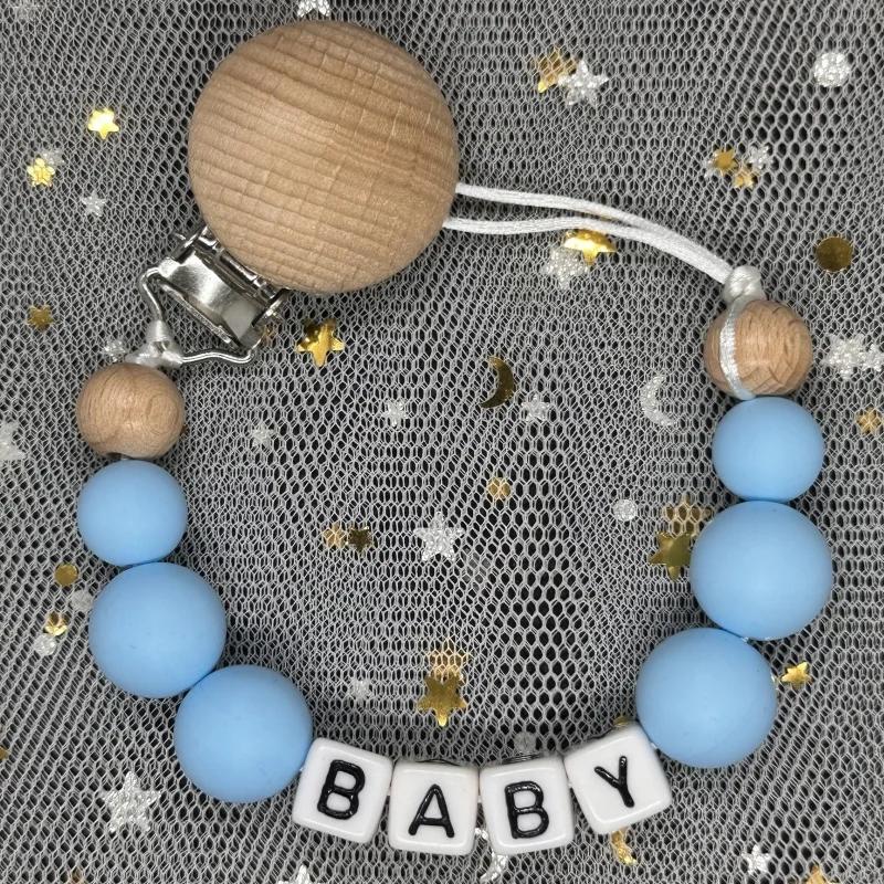Baby Pacifier Clip Personalised Name Dummy Nipple Holder Chains Newborn Feeding Newborn Custom Pacifiers Clip Chew Teething Toys