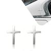 2Pcs Cross Design Cross Badge Stickers 3D Stereo 3D Metal Cross Car Sticker Auto Accessories