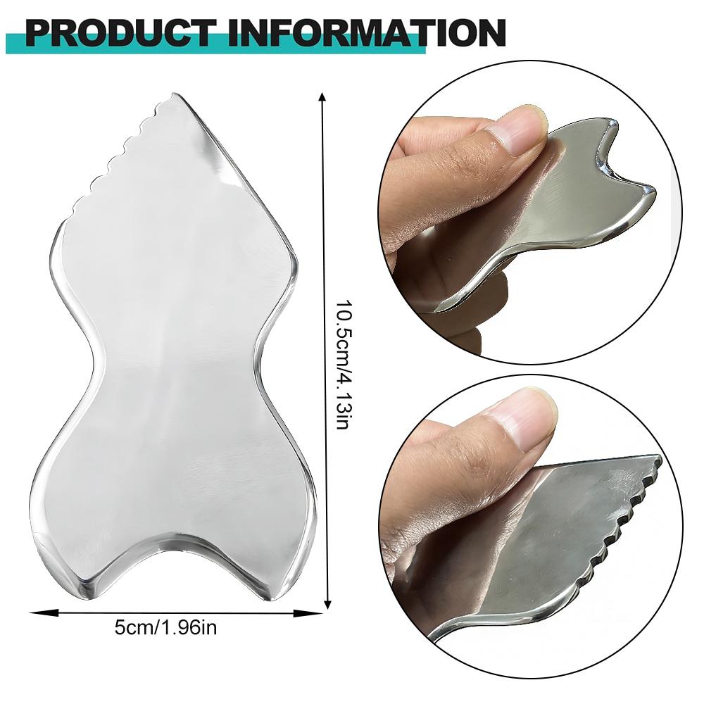 

1PCS Medical Grade Stainless Steel Gua Sha Tool, Soft Tissue Mobilization Scraping Massage Board for Physical Therapy & SPA
