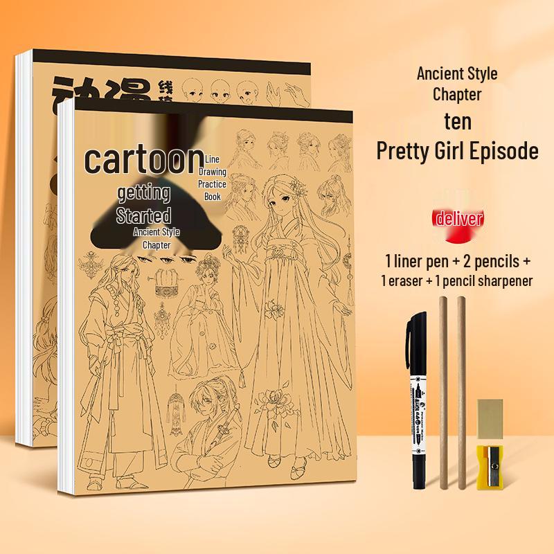Manga Beginners' Tracing Book: Cute Anime Girls & Chibi Characters