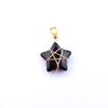 Gold-Wrapped Crystal Star Pendant Necklace, 2cm Jade Charm, Ins Style Fashion Accessory
