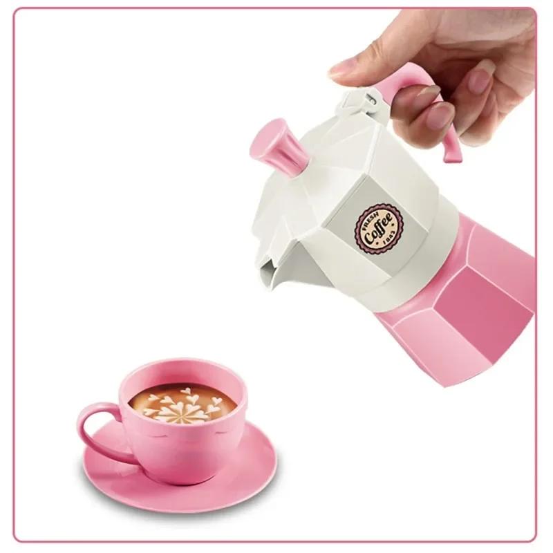 Kids Childrens Pretend Play Simulation Coffee Playset Tableware Play House/Outdoor Kitchen DIY Afternoon Tea Game Toy For Children Gift Present
