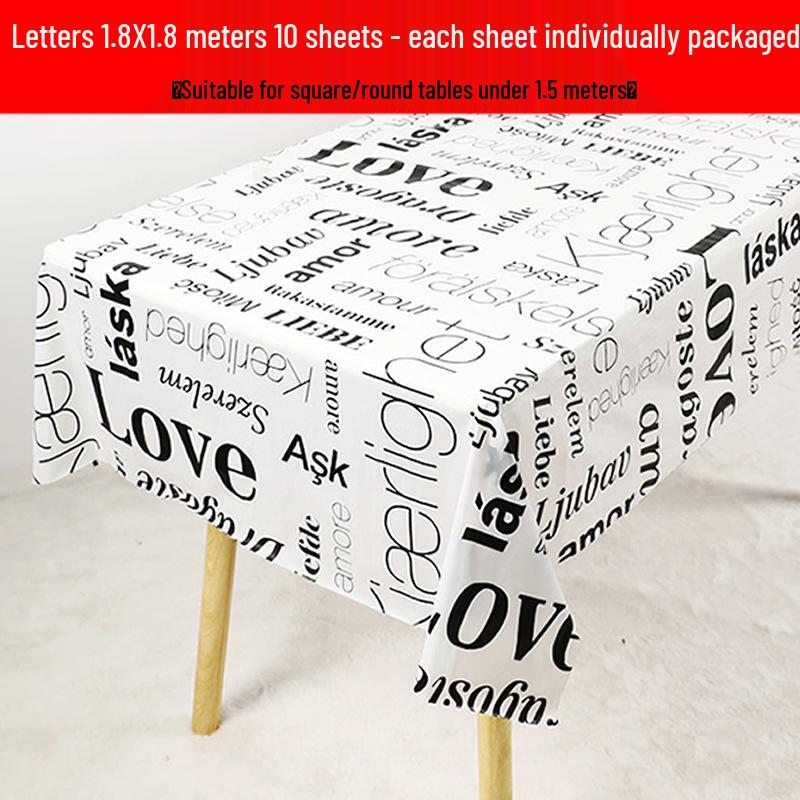 Waterproof Floral Print Tablecloth - Fresh, Rectangular Disposable Cover for Kindergarten Parties
