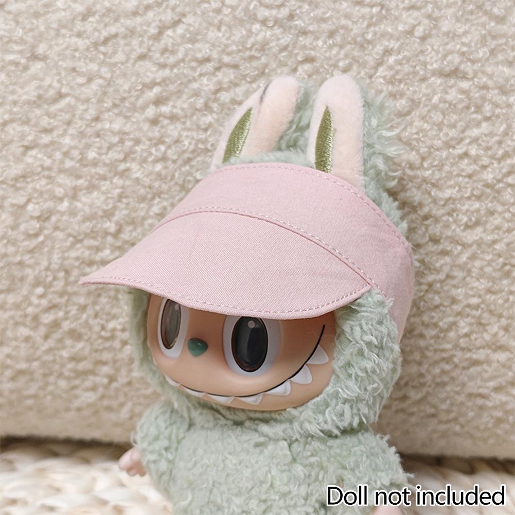 Doll Cap for Dollhouse Miniature 17cm Labubu Color Match Hat Kawaii Cute Doll Accessories Kids Girls Toys
