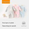 Thickened Winter Baby Bodysuit: Warm Padded Long Sleeve Romper for Newborns