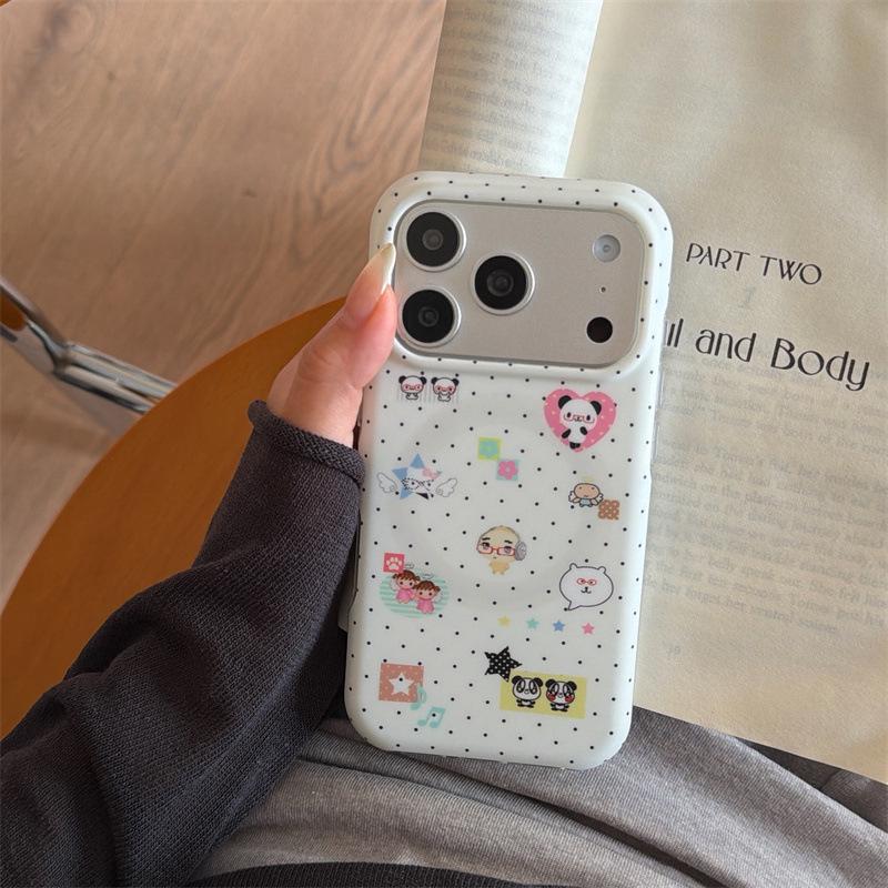 

Polka Dot Angel Girl Magnetic Stand Case for iPhone 14/15/16 Pro Max/17 iPhone 14