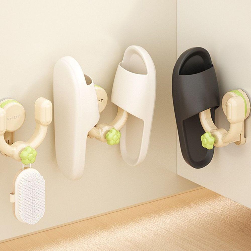 Starke Tragfähigkeit Saugnapf Pantoffelständer Wandmontierter Pantoffelhaken Flur