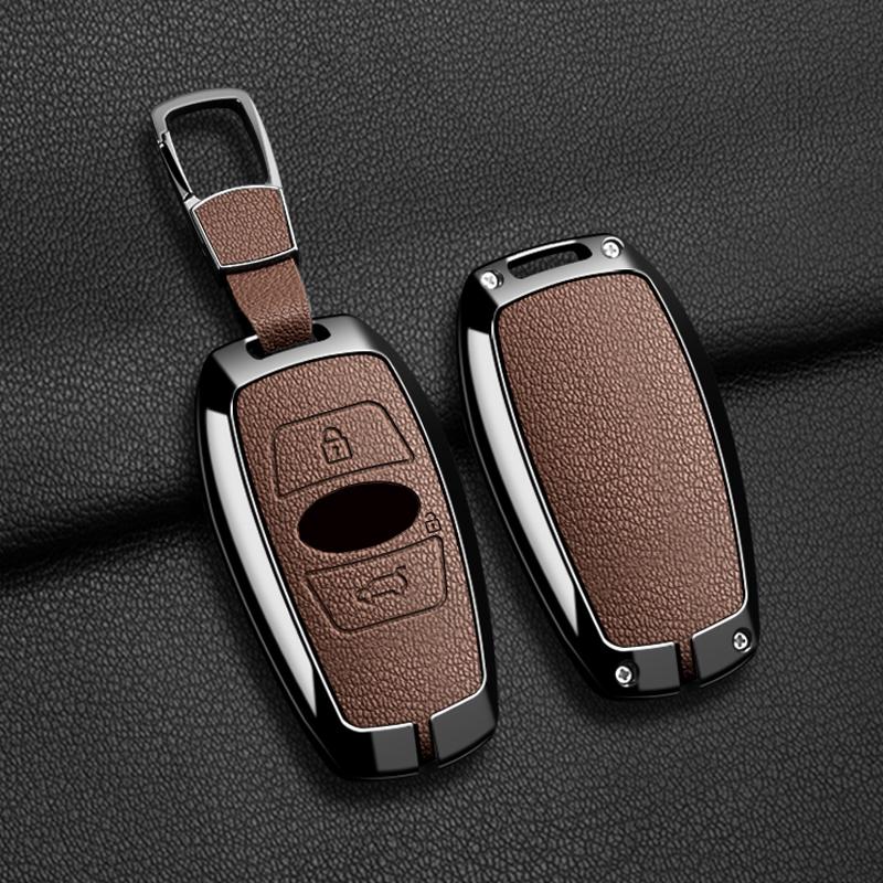 Zinc Alloy Leather Car Key Case For Subaru Brz Forester Legacy Outback Wrx Sti Impreza Xv Crosstrek Key Fob Car Accessories