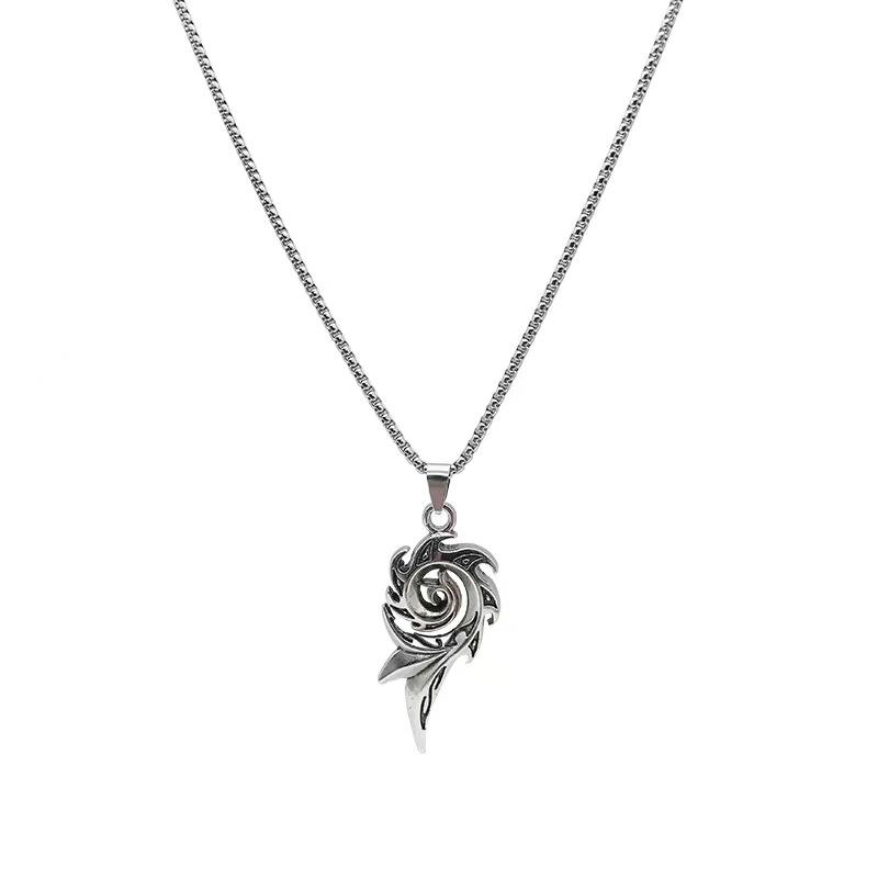

Long Versatile Simple Titanium Steel Sweater Chain Personalized ins Hip Hop Pendant Phoenix Tail Necklace Men s Trendy Brand Accessories Women