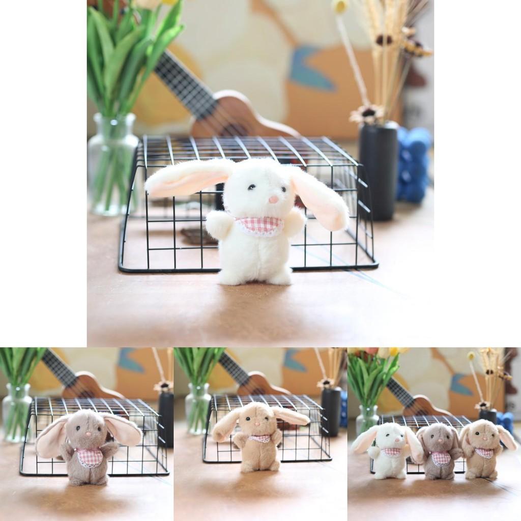 Adorable Plush Bunny Keychain Cute Soft Bag Charm Stuffed Animal Toy For Kids