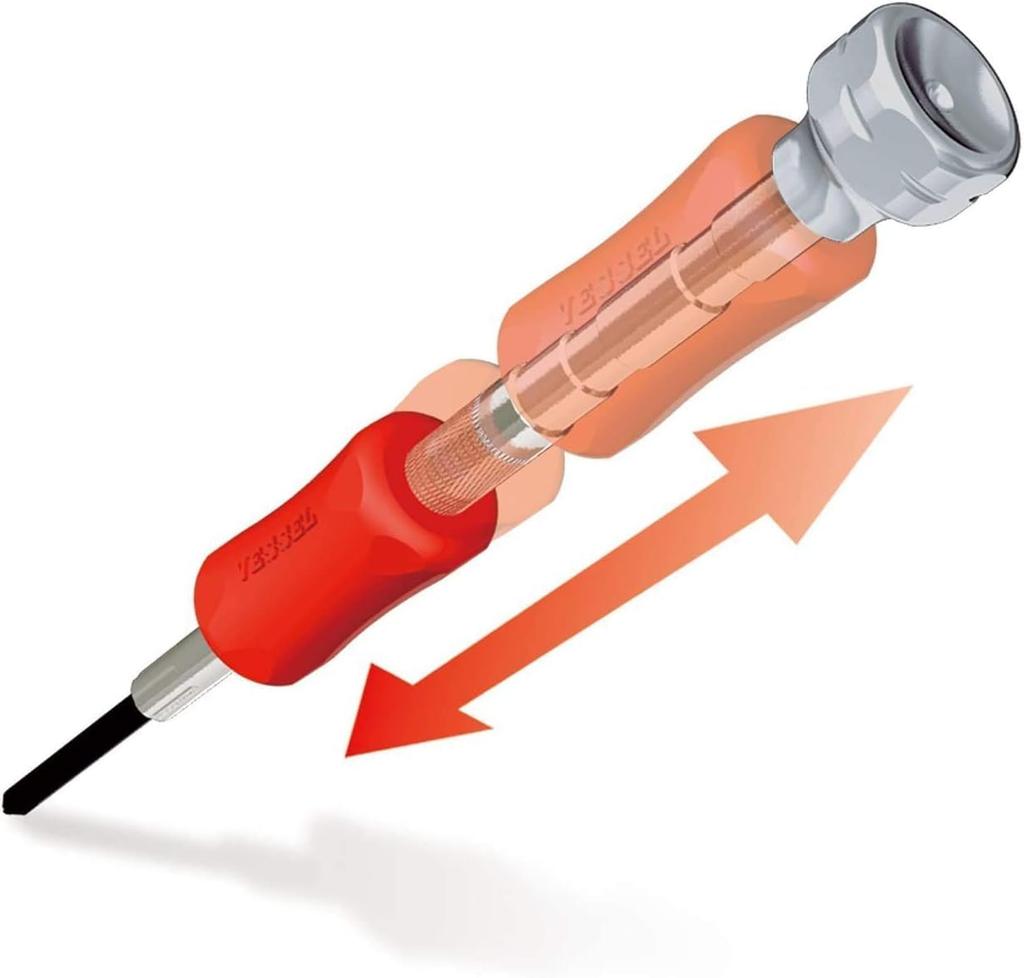 VESSEL Precision Screwdriver Set for Ultra-Fine Screws, 6-Piece Set, +0, +00, +000, +0000, -0.7, -0.9, TD-56S