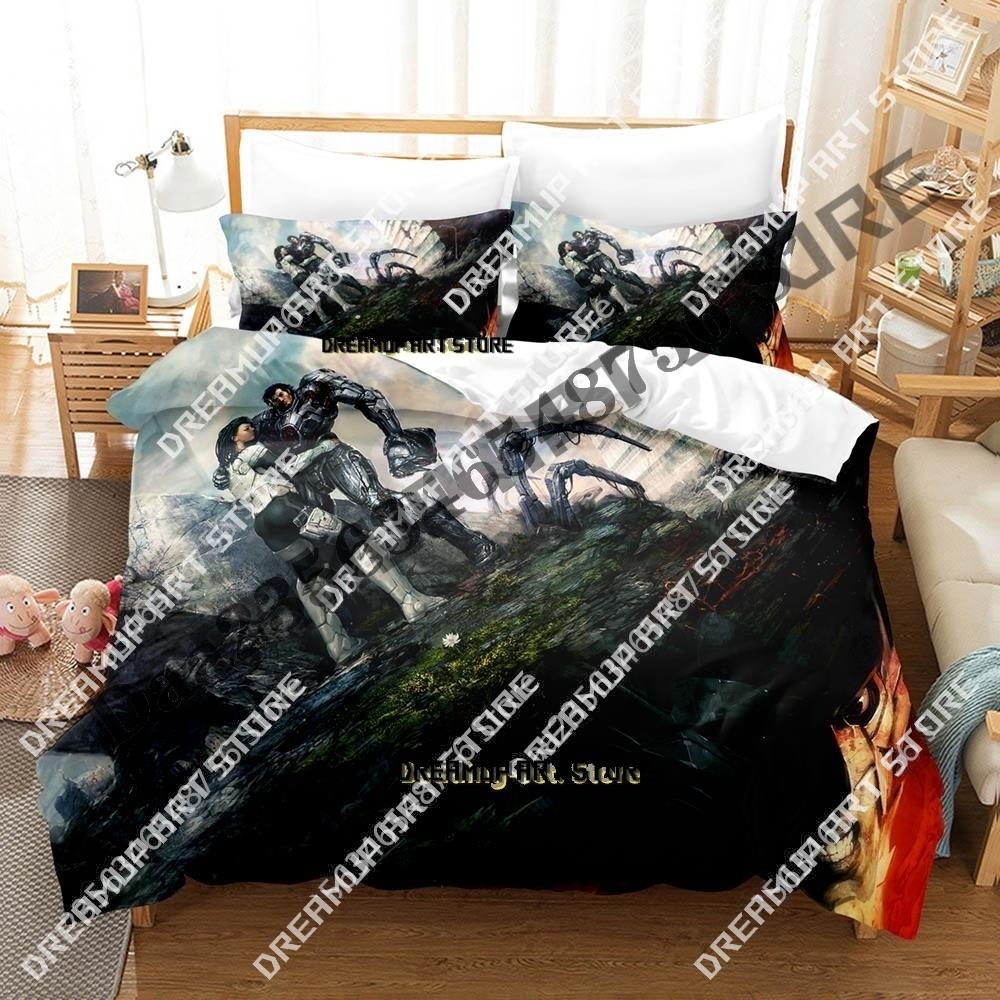 3D Print Game Turrican Bedding Set Single Twin Full Queen King Size Bed Set Adult Kid Bedroom Duvetcover Sets 3D Anime Bed Sheet