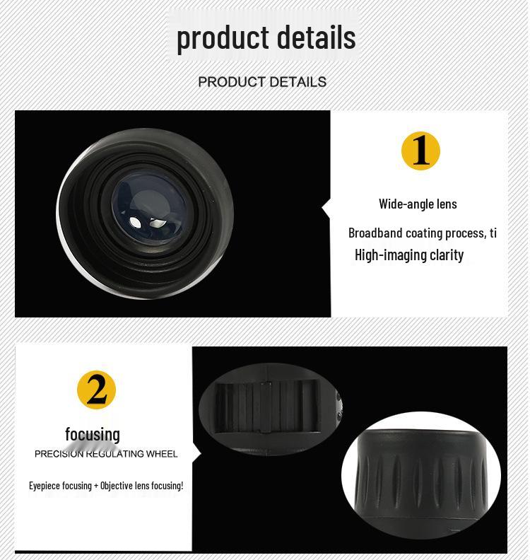 Nicola Bugler 7X18 Dual Focus Wide-Angle Low-Light Night Vision Monocular Binoculars