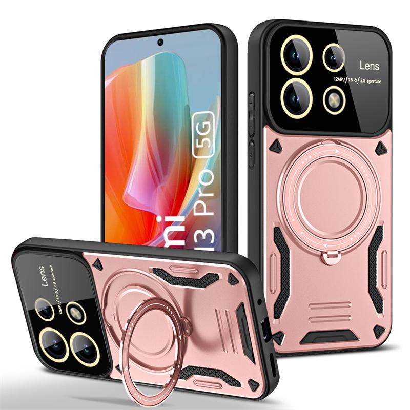 

For Xiaomi Redmi Note 13 Pro 5G Case Shockproof Armor Phoen Case For Redmi Note 13 Pro + Plus Magnetic Ring Holder Back Cover Redmi Note13Pro Plus