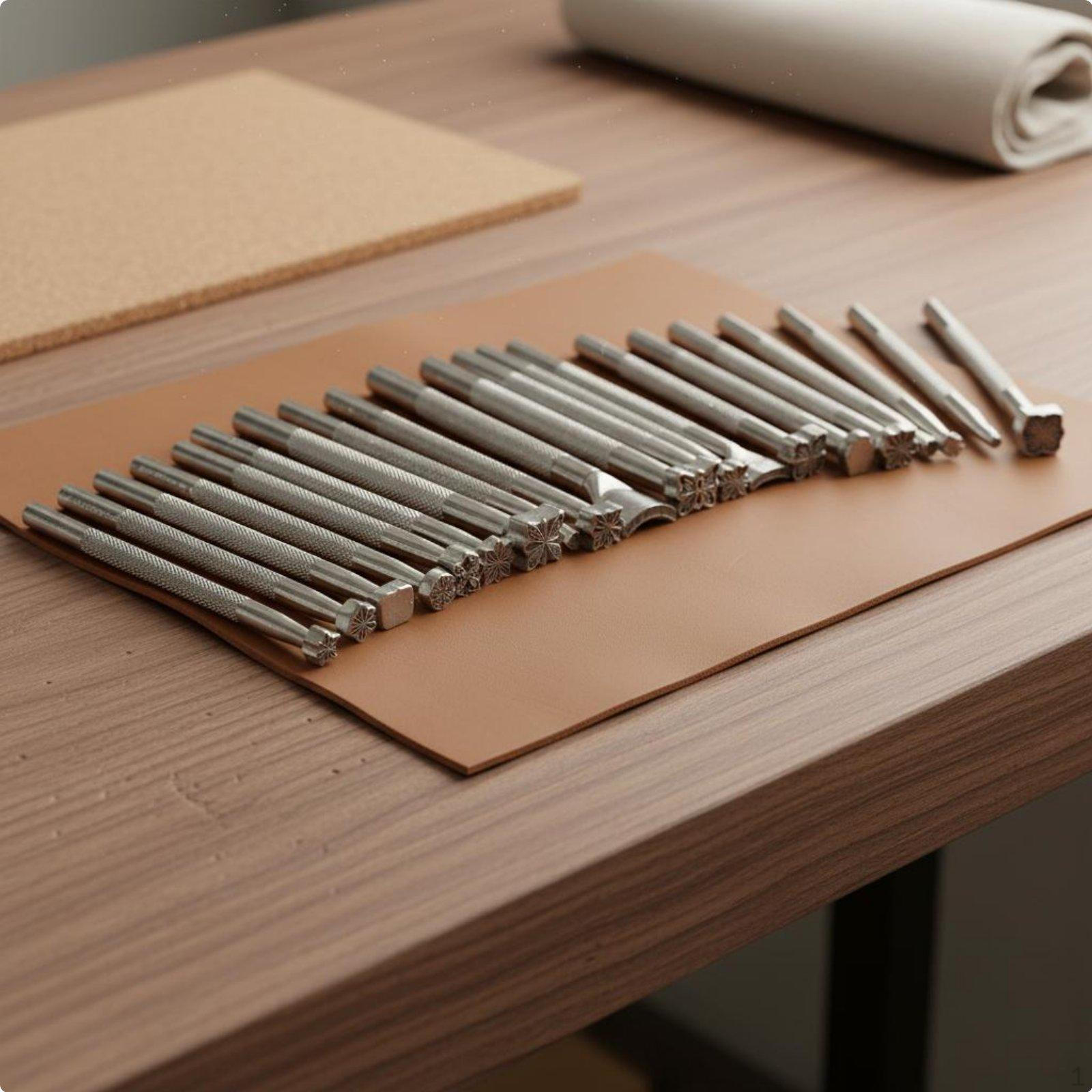 20 Pieces Leather Stamping Tool Set Various Patterns Stamp Metal Saddle Making