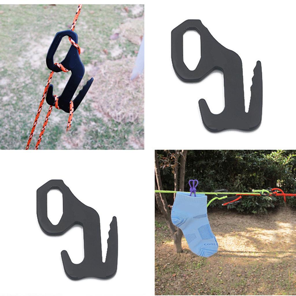 Rope Tightener Tent Tether Fastener Hook Aluminum Alloy Hook Tight Rope Buckle for Outdoor Canopy Tent Easy to Use