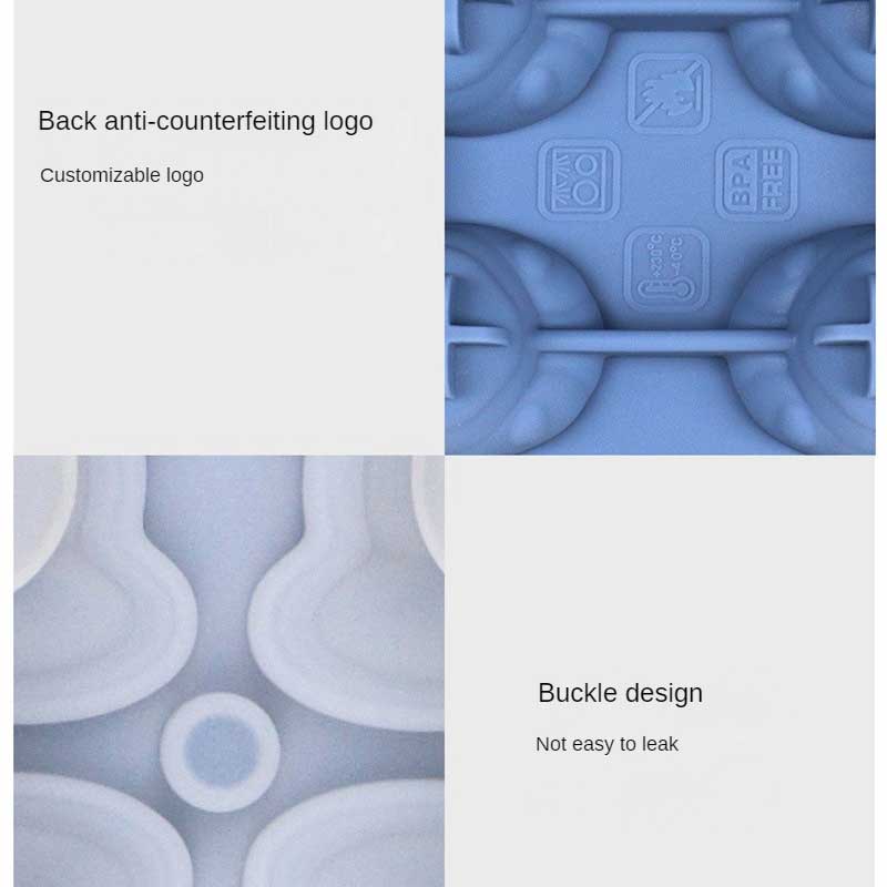 French Bulldog Ice Tray Silicone Durable Not Easily Deformed Portable Drinkware Accessories Household Ice Mold Four Grid Cartoon