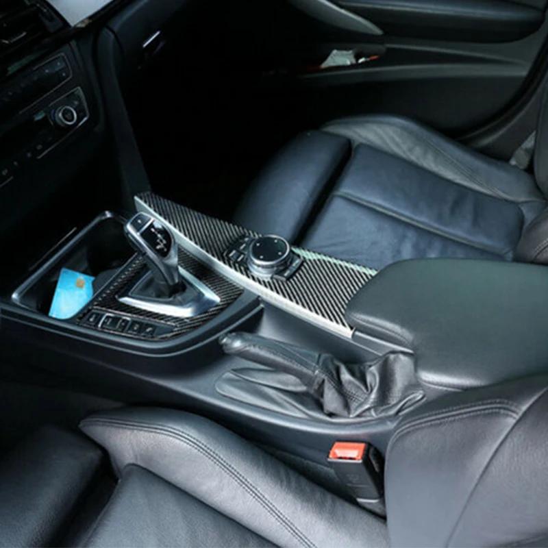 Carbon Fiber Look Car Center Console Trim Cover Sticker Interior Parts for BMW 3 4 Series F30 F31 GT F34 F32 F33 F36 2013-2018