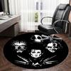 1pc Horror Icons Round Carpet, Made of Polyester,Perfect for Decorating Office Chairs, Living Rooms,fplt188