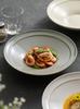 Japanese Style Deep Ceramic Plate/Bowl for Soup and Salad