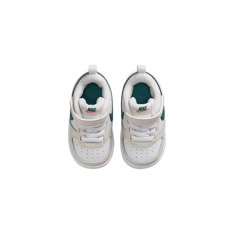 Nike Court Borough Comfortable Daily Wear Durable Low-Top Sneakers Baby Sneakers Gray White Green BQ5453-017