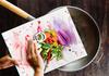 Glass Plate Cutting Board 52X40 Pop Art