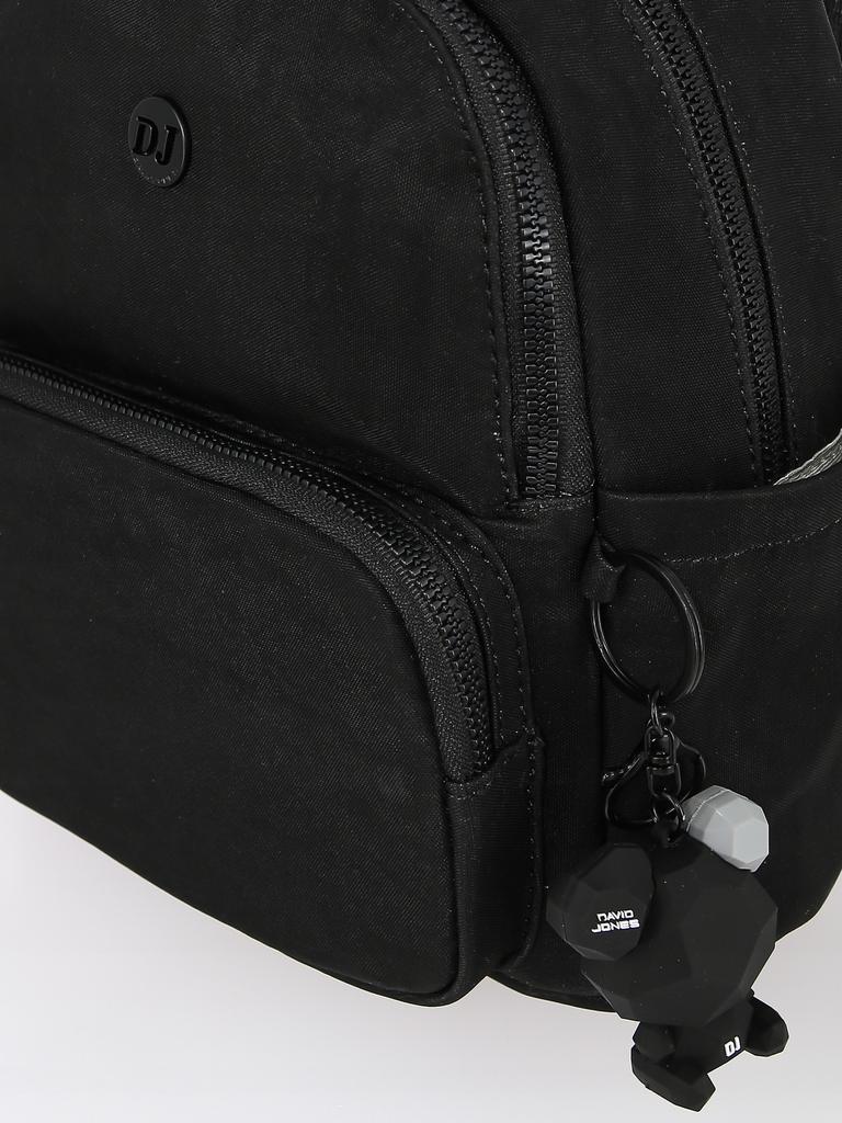 David Jones Women's Small City Backpack, Eco-leather, Black