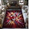 Tappeto in Flanella Stampato AC Milan Antiscivolo Morbido Poliestere Tappeto per Pavimento Tappetino Decorativo da Interno per Camera da Letto Soggiorno Divano Sala Giochi Decorazione Casa