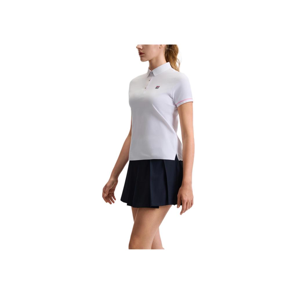 New FILA Athletics Polo Shirt Women's Jade White A11W523104F-WT