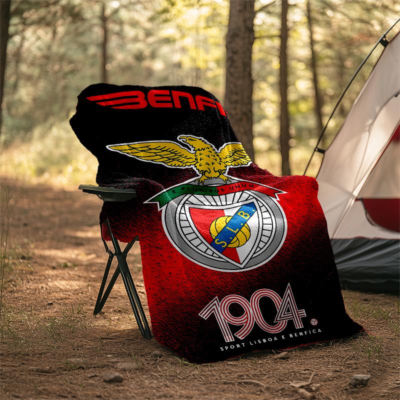 1pc B-Benfica Theme Blanket - Digital Print, Polyester, Cozy for All Seasons, Perfect for Outdoor, and Travel