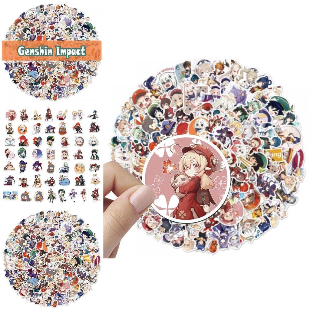 Genshin Impact Hot Game Stickers 100 Pieces Waterproof Graffiti Decals For Luggage And Skateboards