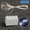 Creative 2x4 Building Block LED Light String for Decorative Toy Scenes