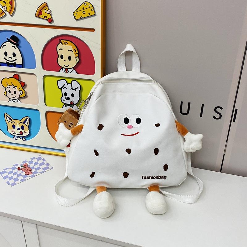 Cute Cheese Cheese Canvas Bag Female Soft Girl Children's School Bag Large Capacity Versatile Backpack
