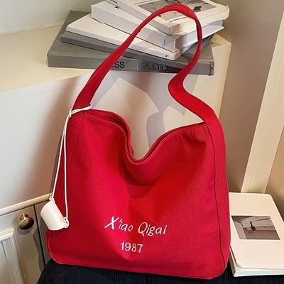 Simple Tote Bag, Laid-back Tote Bag, Large-capacity Single-shoulder Bag