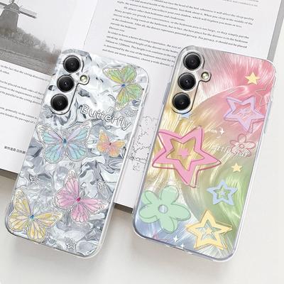 Heart Butterfly Phone Case For iPhone Samsung S25 Ultra A55 S24 FE A16 Xiaomi Redmi Note 14 13 Pro 14C Huawei Honor 200 Realme Shockproof Matte Cover