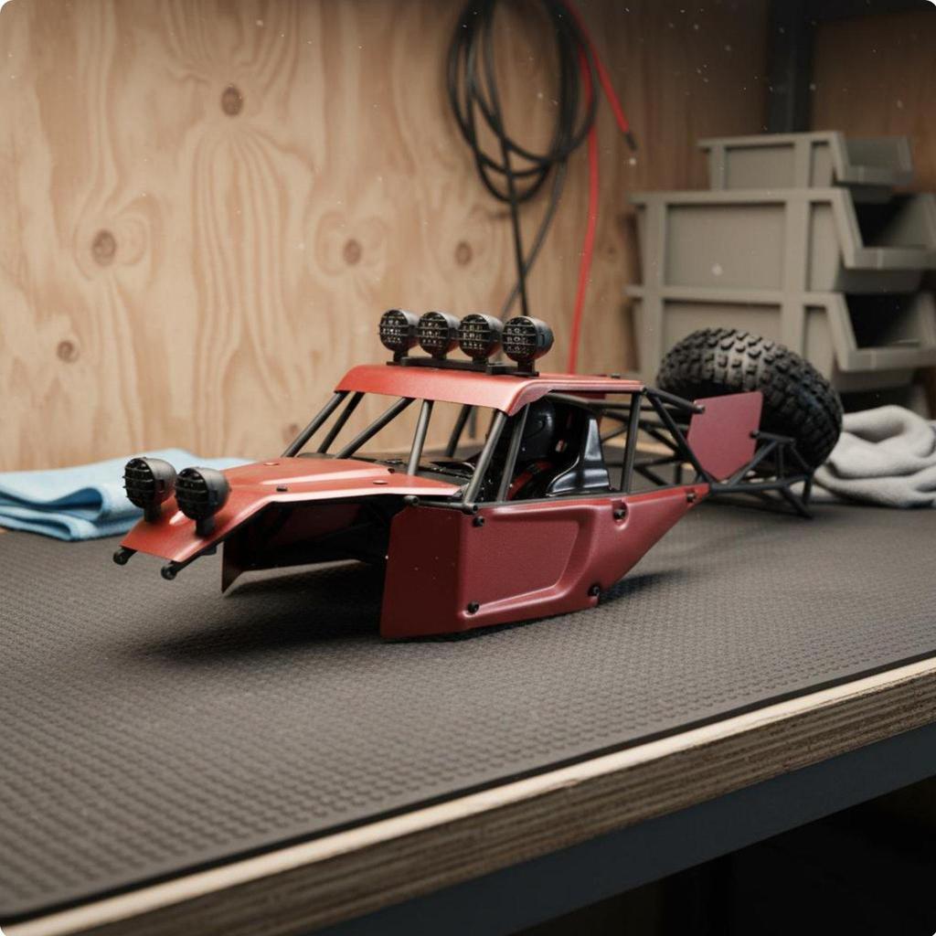 1:12 Scale RC Car Body Metal Desert Crawler Shell offTerrain Truck Red