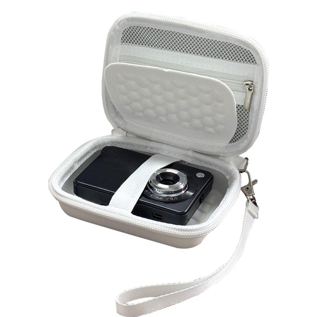 Portable Camera Protective Case Featuring Internal Mesh Pockets and Handle Straps Waterproof EVA Shell Pouch Holder