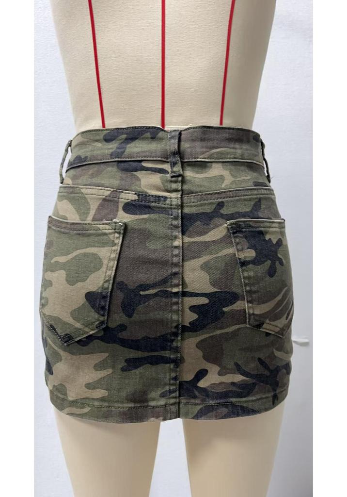 Slanke Casual Elastische Dames Denim Minirok - Gewassen Nieuwe Stijl 2026