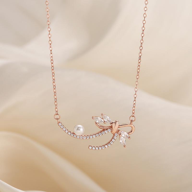 Original Ribbon Bow Bracelet Women's Pure Silver Autumn New Korean Edition Instagram Bead Bracelet Best Friend Handpiece