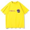 I Love U Sad Hamster T Shirts Funny Kawaii Printed Women Clothing Harajuku Aesthetic Tshirt Clothing