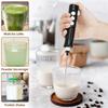 Handheld Electric Milk Frother with 2 Heads, Coffee Whisk Foam Mixer with USB Rechargeable 3 Speeds, Foam Maker Blender