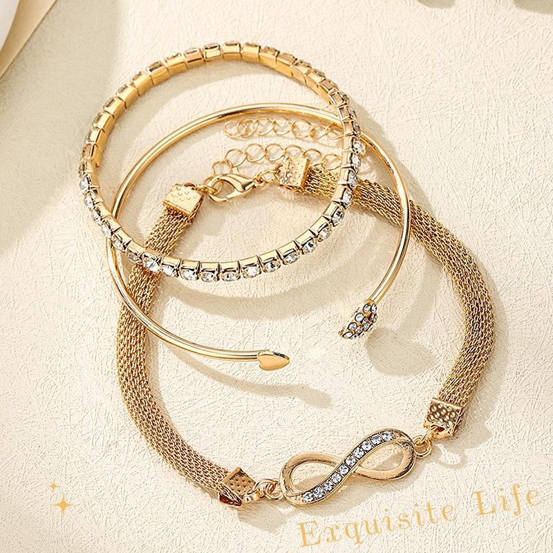 Hot Sale Fashion Creative Love Unlimited Symbol Styling Piece Set Bracelet Set Multi-piece Jewelry Women