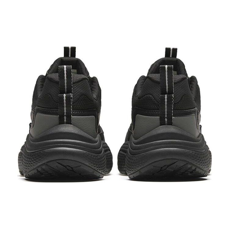 Anta Star Thick Sole Height Increasing Casual Shock Absorbing Breathable Low Top Dad Shoes Men sneakers Black 912348837-1