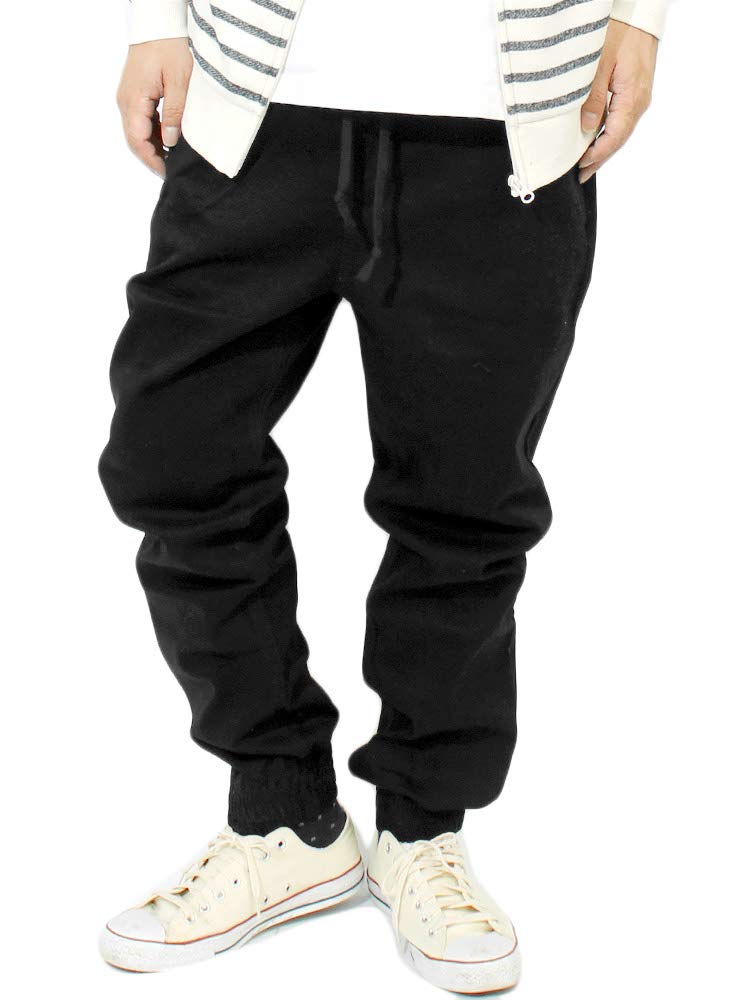 

Однотонные мужские джинсы-джоггеры большого размера стрейч с эластичной зауженной талией, размер 5XL, черный (джинсы)