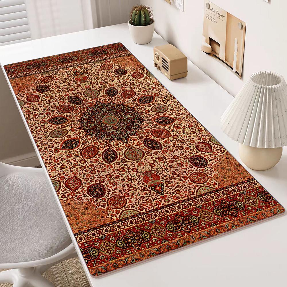 Iranian Carpet Mouse Pad Multiple Sizes Large Square Computer Office Game Table Mats Rubber Anti-slip Mousepads