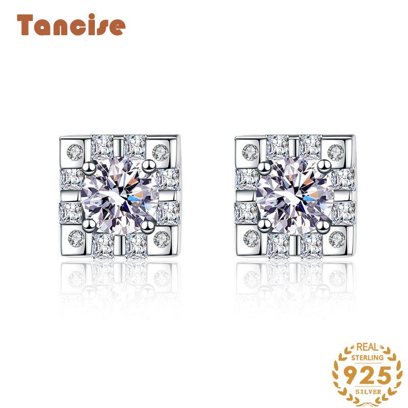 Tancise Moissanite Orecchini in argento Orecchini pendenti per donne Regali per feste di matrimonio_voghion.com