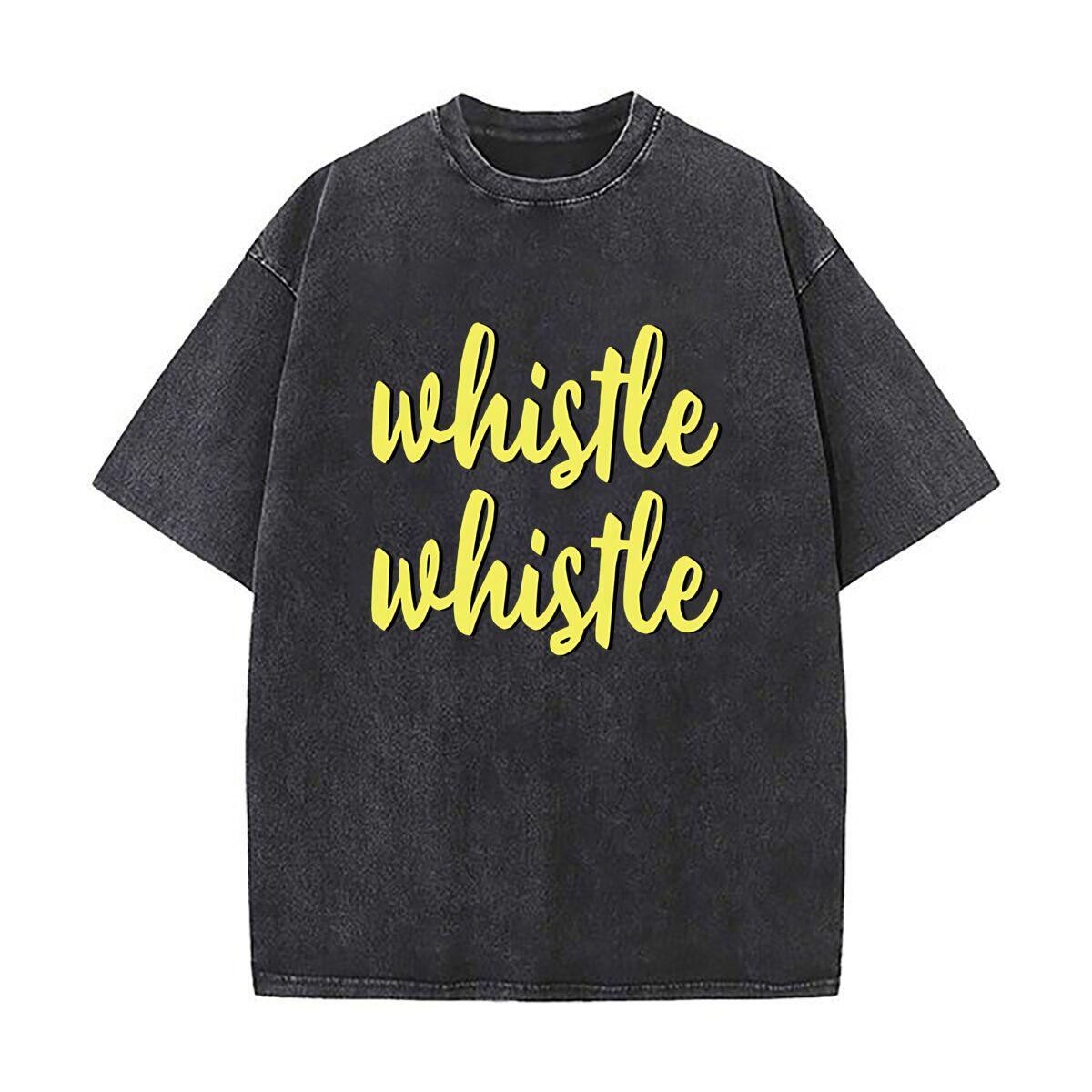 

New whistle whistle Mens Summer Tshirt Short Sleeve Loose Streetwear Short Sleeve Tops S