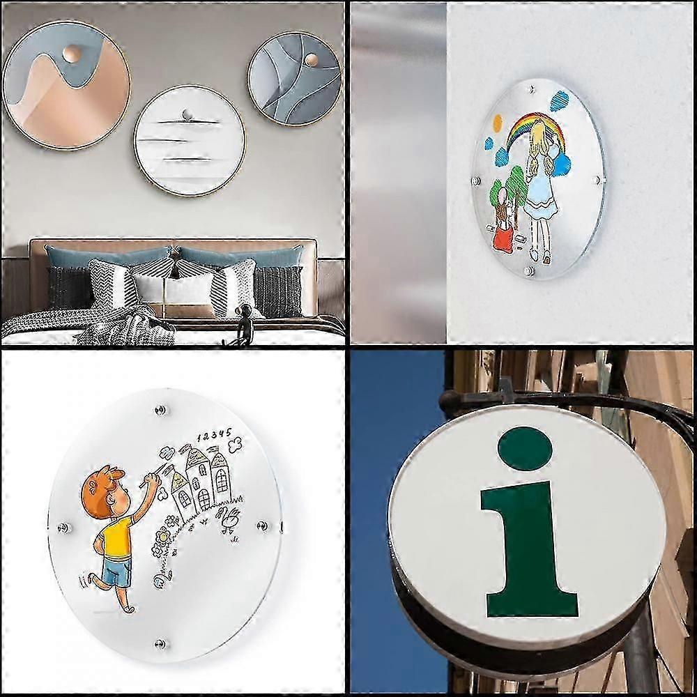 2 Pcs Circle Acrylic Sheets Clear Acrylic Plastic Disc Round Acrylic Panel Circle Blanks Sheets Sign PYF